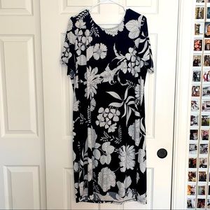 Calvin Klein Black/White Dress Large